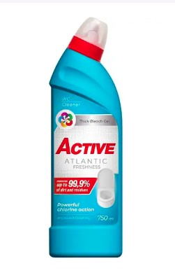 Active засіб д/чищення унітазу з хлором 0,75л Ocean Fresh